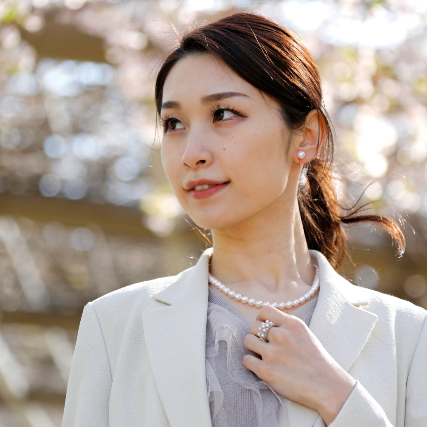 アコヤ花珠パールイヤリング