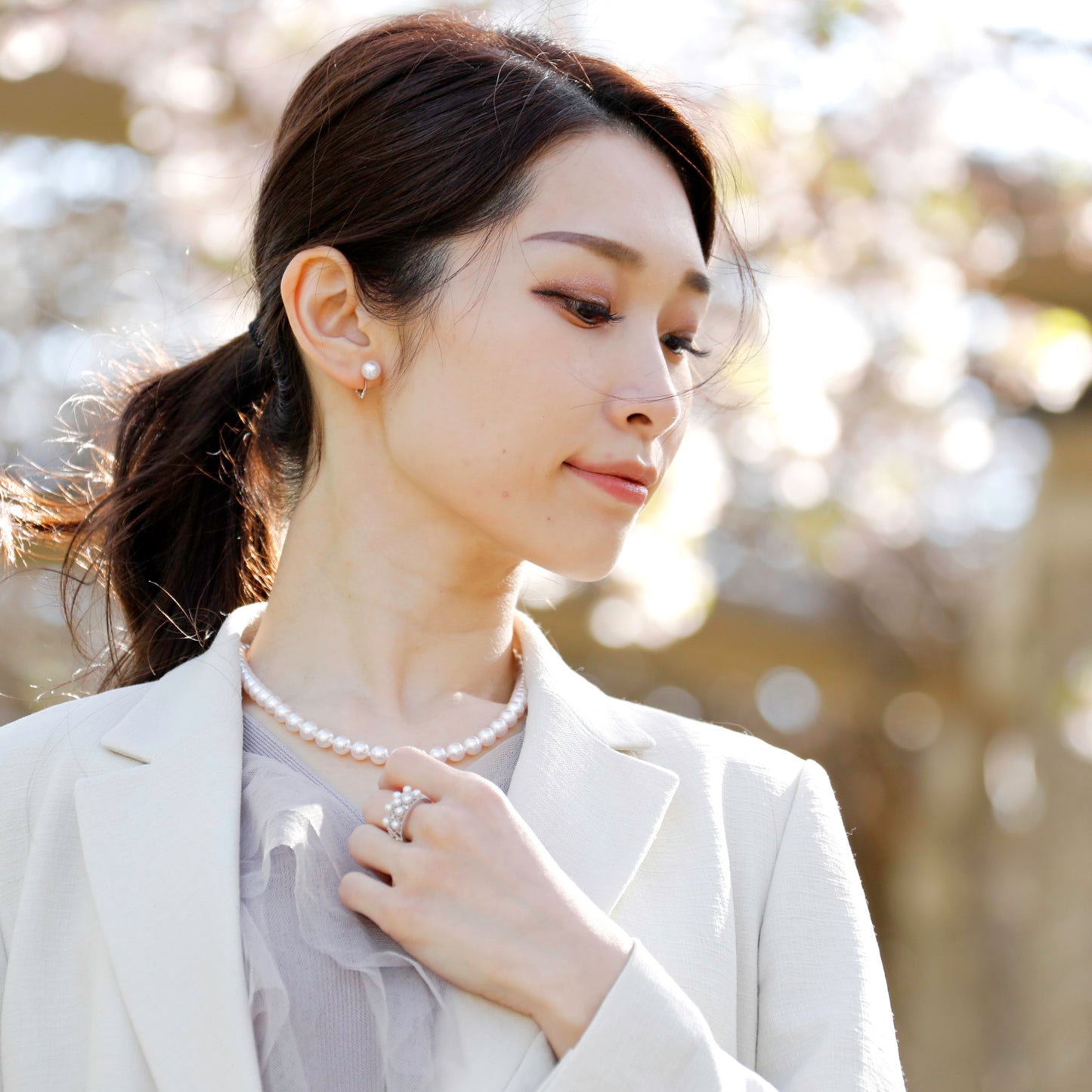 アコヤ花珠パールイヤリング
